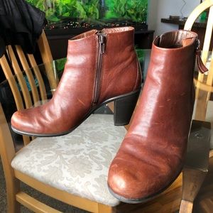 Brown Leather Ankle Booties